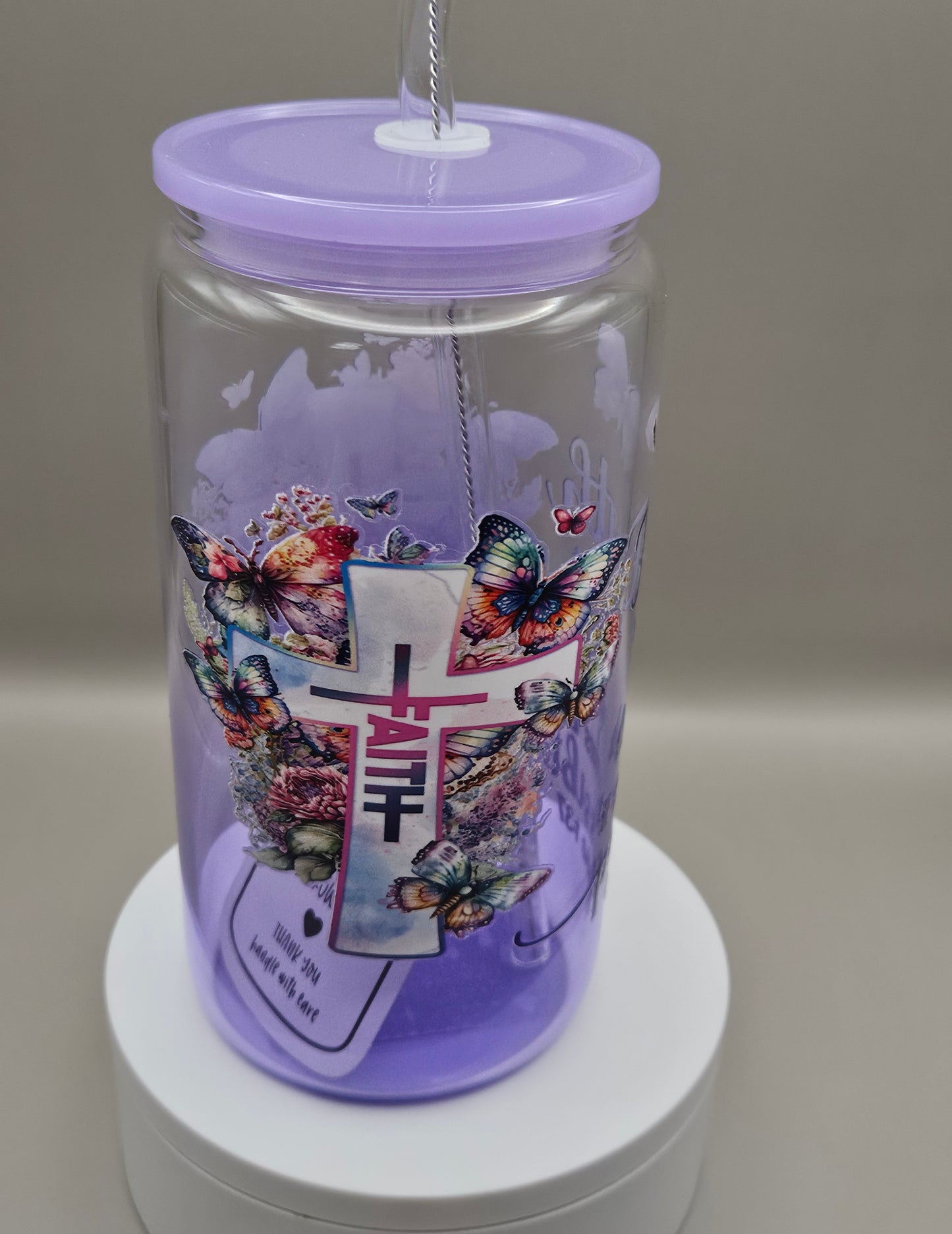 Glass Iced Coffee / Juice Cup - 16 ounces