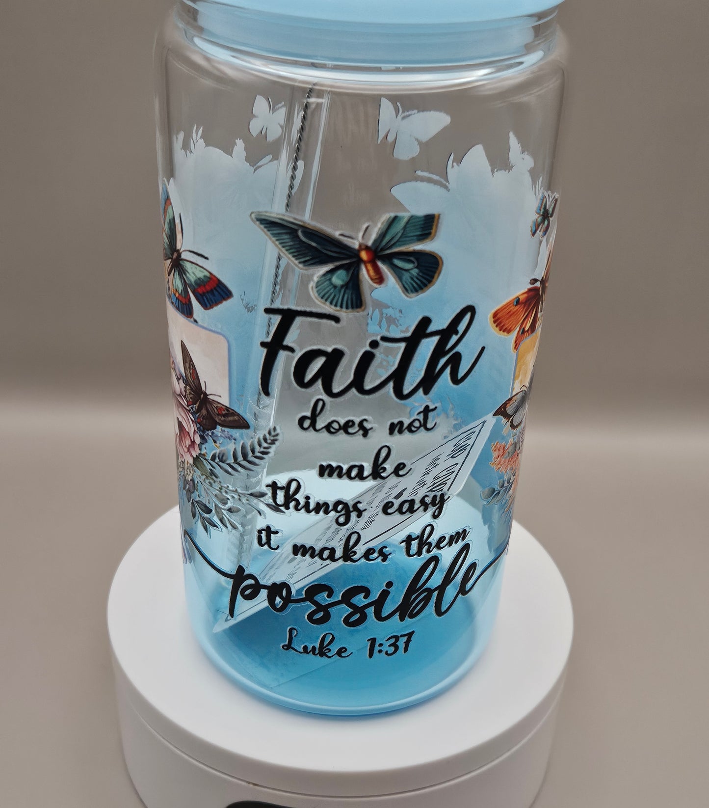 Glass Iced Coffee / Juice Cup - 16 ounces