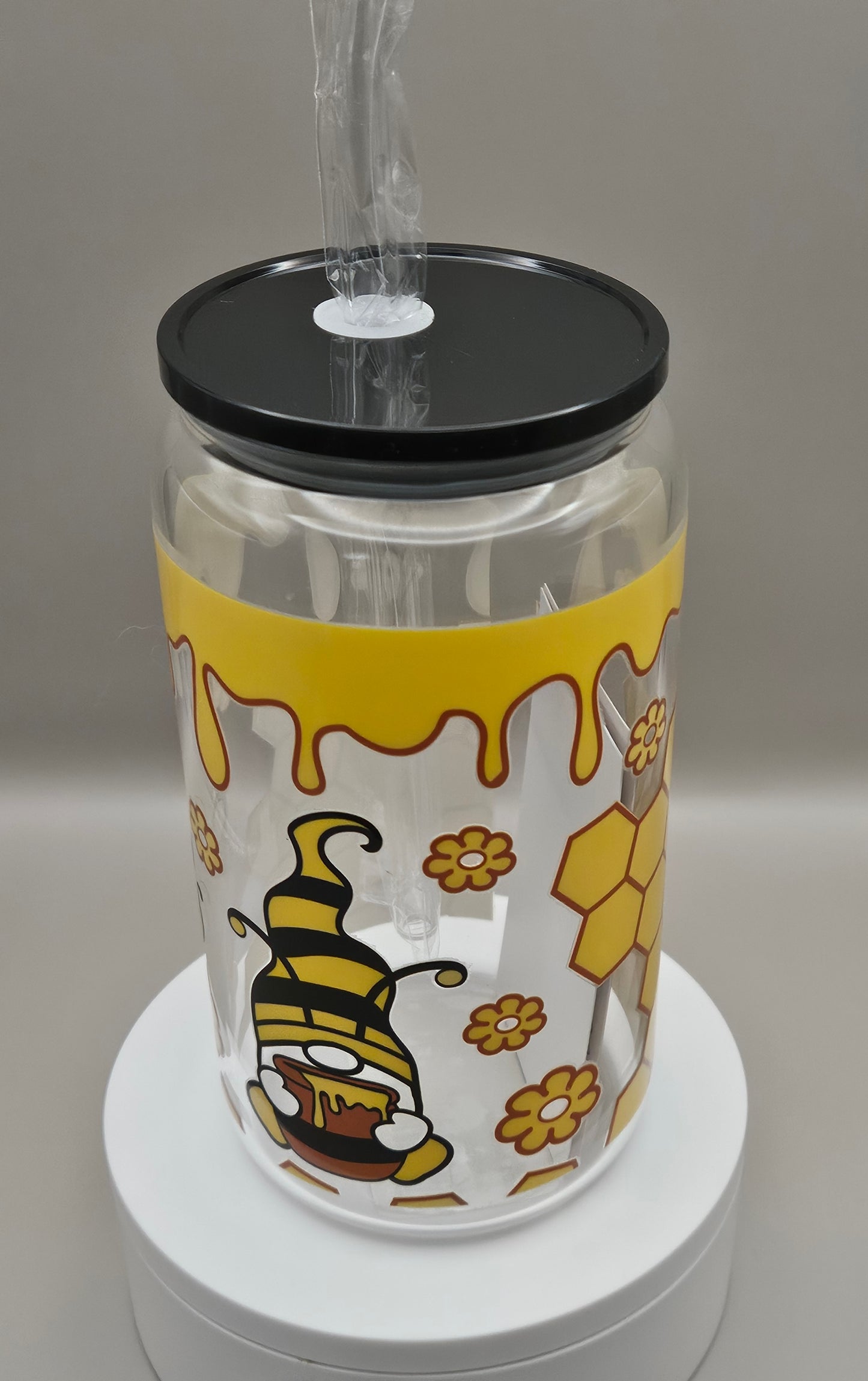 Glass Iced Coffee Cup / Juice Cup - 16 ounces