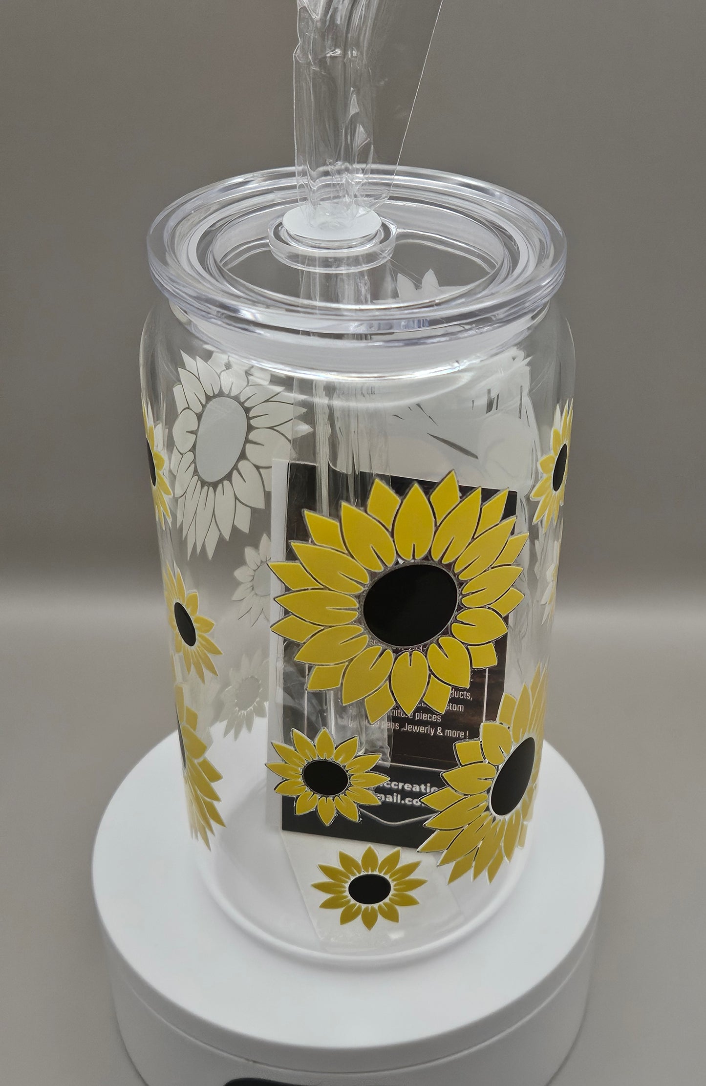 Glass Iced Coffee Cup / Juice Cup - 16 ounces