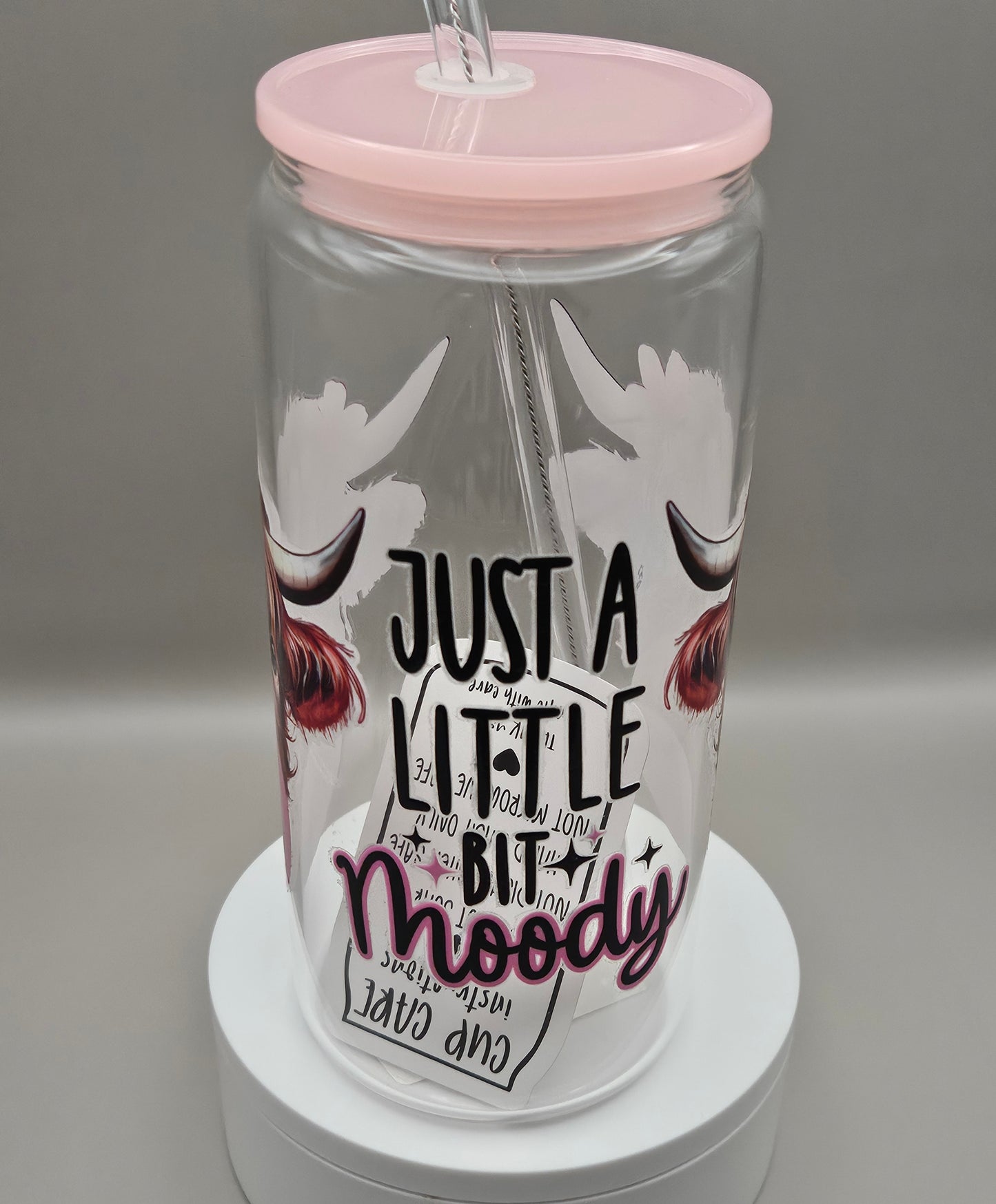 Glass Iced Coffee Cup / Juice Cup - 16 ounces
