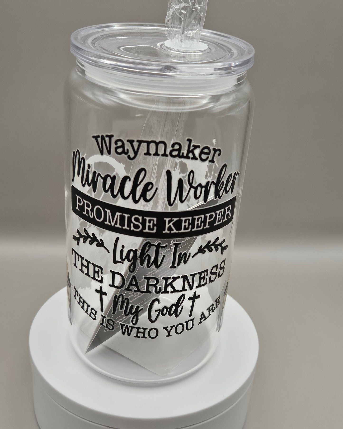 Glass Iced Coffee Cup / Juice Cup - 16 ounces
