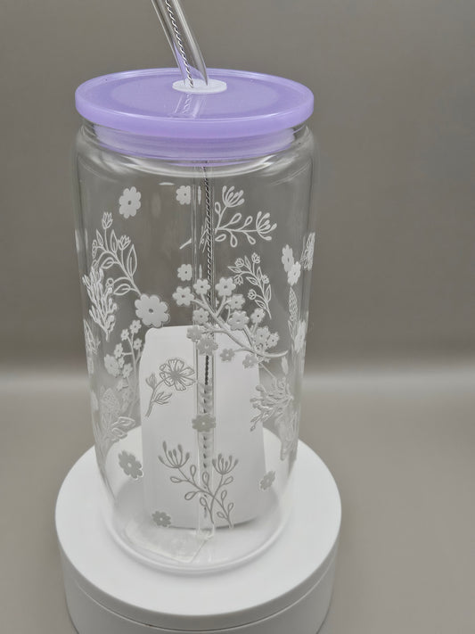 Glass Iced Coffee / Juice Cup - 16 ounces