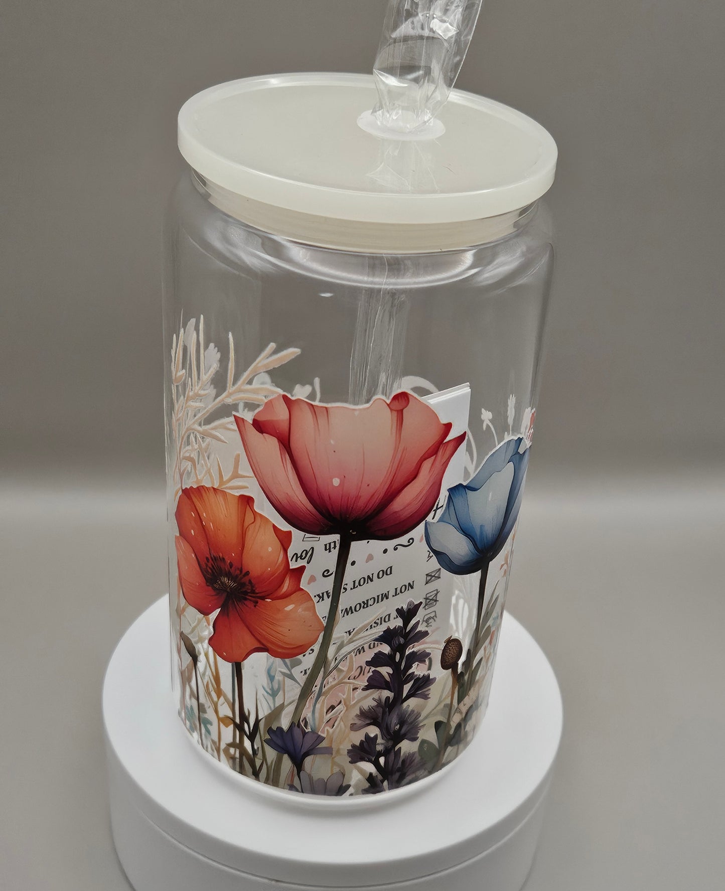 Glass Iced Coffee / Juice Cup - 16 ounces